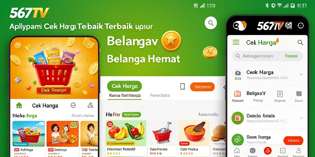 Antarmuka aplikasi 567TV untuk cek harga produk