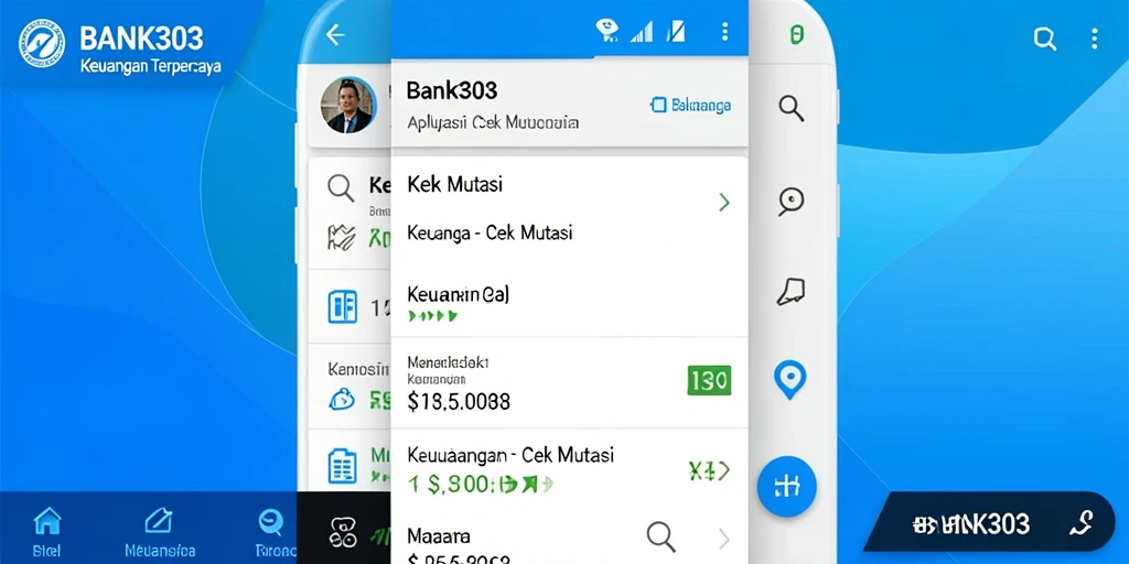 Tampilan antarmuka BANK303 dengan fitur cek mutasi yang jelas.