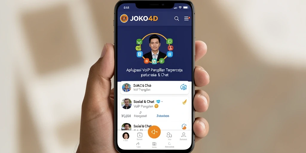 Tampilan antarmuka JOKO4D untuk VoIP Panggilan yang modern dan intuitif.