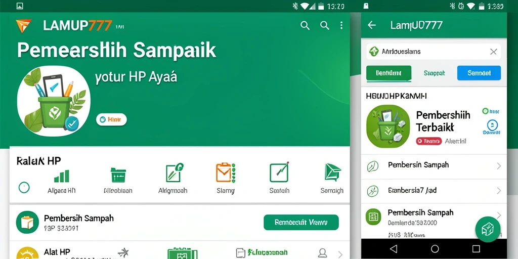 Screenshot dari antarmuka pengguna LAMPU777 yang menampilkan fitur pembersihan.