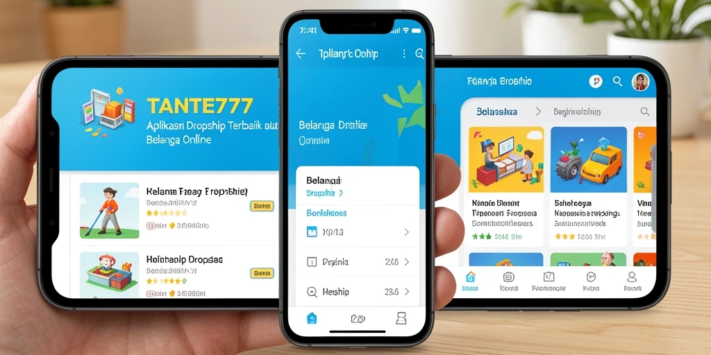 Antarmuka TANTE777 yang menarik dan mudah digunakan untuk Dropship.